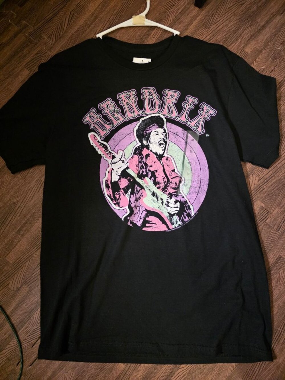 Jimi Hendrix Graphic T-Shirt Black Medium 100% Cotton Authentic Hendrix